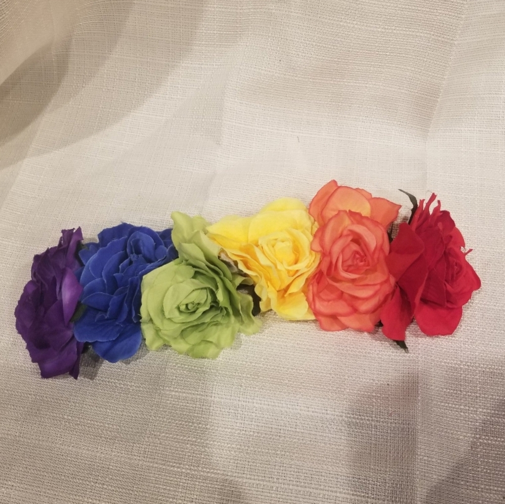 Rainbow Flower Crown Fairycore